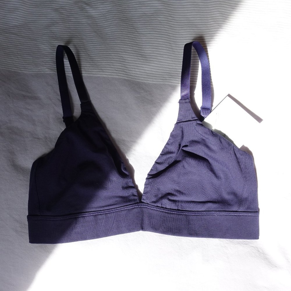 Organic Basics - Triangle Bra - M - Navy